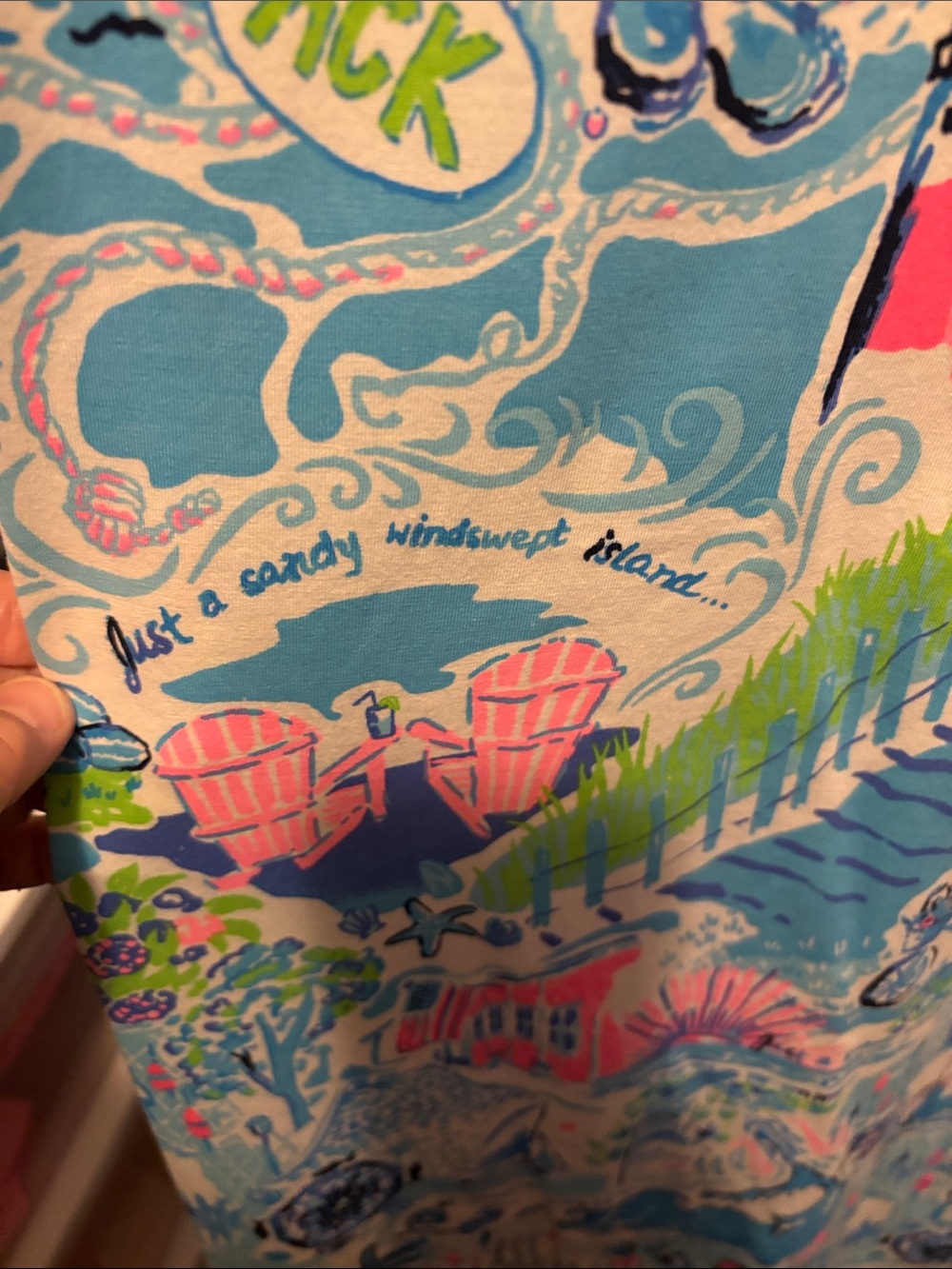 Lilly Pulitzer Blue, White, Pink & Green Nautical Print Sleeveless Dress NWOT - Picture 8 of 8